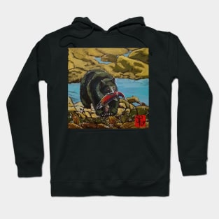 Black Bear and Salmon west coast Hoodie